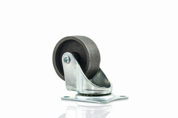 Naklejka premium Industrial metal wheels or Caster steel wheels.