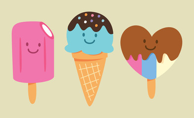 cartoon cute ice cream