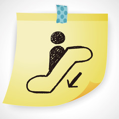 escalator down doodle