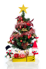 Snowman with Christmas tree