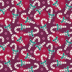 Seamless vector backgground with christmas attributes