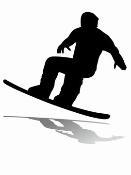 snowboarder man, vector sketch