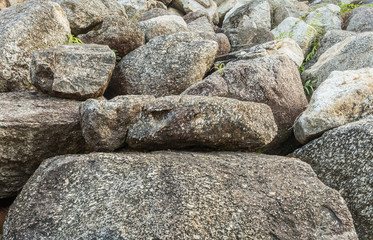 Closeup group of big rock for decorate in the garden texture background