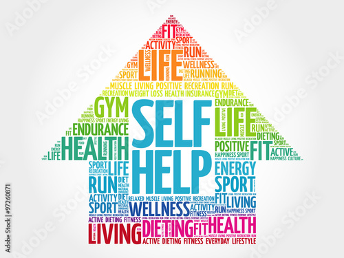 "Self Help arrow word cloud, health concept" Stock image ...