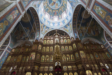 iconostasis at  Cathedral of St. Alexander Nevsky in Nizhny Novgorod, Russia. 19th century