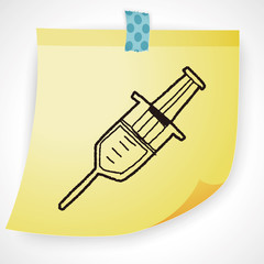 Syringes doodle drawing