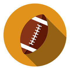 Icono plano balon de rugby con sombra © teracreonte
