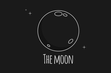 The moon vector illustration