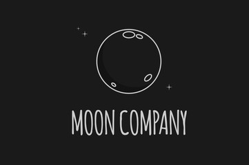 The moon vector logo