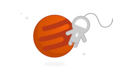 Cute astronaut vector illustration