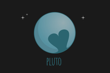 Pluto vector illustration