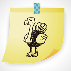 ostrich doodle