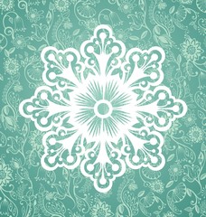 Christmas card with snowflake