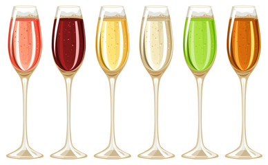 Champagne in tall glass