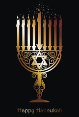  Hanukkah Menorah card