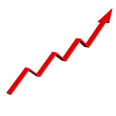 Red Indication arrows. Down arrows, statistic financial graphic. 