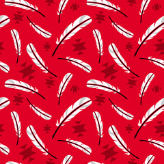 seamless pattern with feather