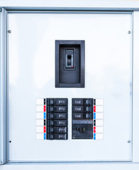 Electrical panel Controls and switches