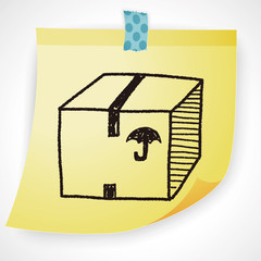 shipping box doodle