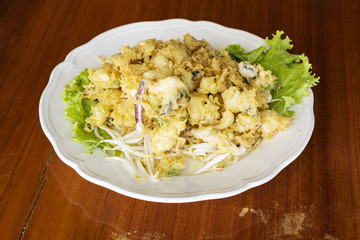 Deep fried squid and oyster