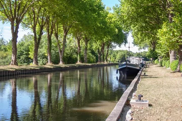 Foto op Plexiglas Kanaal Het kanaal van Briare, Rogny de zeven sluizen, Yonne, Bourgondië