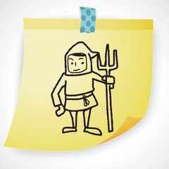 medieval people doodle