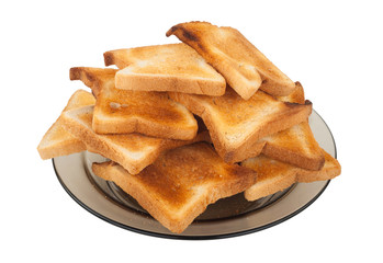 Toast bread on a plate