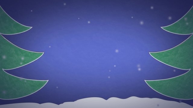 Weihnachtskarte mit Schnee Animation