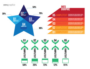 Infographic set Vector illustration. can be used for workflow layout, banner, diagram, number options, step up options, web design