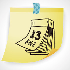 Monthly calendar doodle drawing