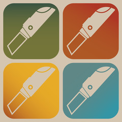 Stationery knife icon