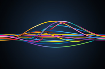 Colorful flowing lines, eps10 vector