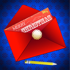 Merry Christmas envelope background