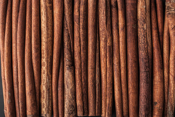 Cinnamon sticks  background