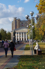 Autumn street in Zhukovsky