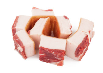 Pieces of lard