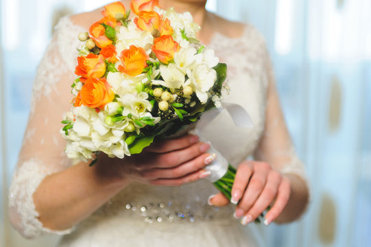 Flowers in Bride's Hands