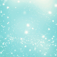 Abstract Sparkling Merry Christmas card - Golden Christmas light