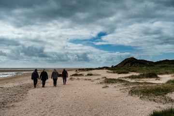 Beach in Sonderho at Fanoe in Denmark where the wadden sea begin