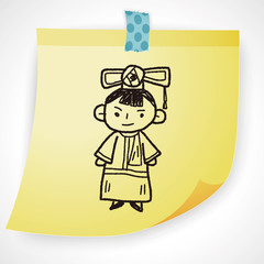 Chinese woman doodle