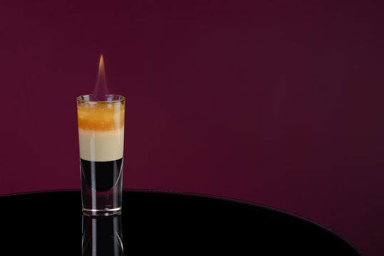 B 52 Cocktail Wiyh Flame