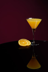 mimosa drink on the table