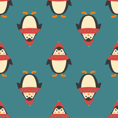 Vector christmas seamless patterns for xmas cards and gift wrapping paper.Vintage  elements