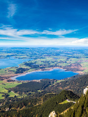 Naklejka premium Green fields in Bavaria in Germany