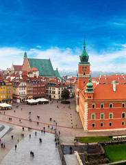 Obraz premium Panoramiczny widok na Warszawę