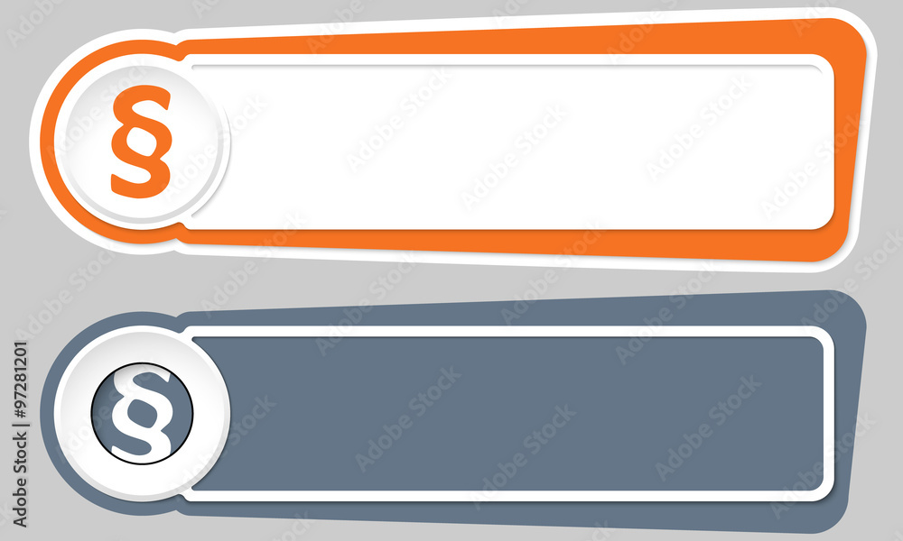 Poster abstract buttons for your text and paragraph icon