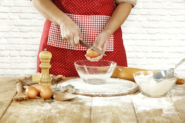 woman hands and kitchen room 