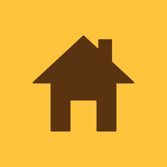 The home icon. House symbol. Flat