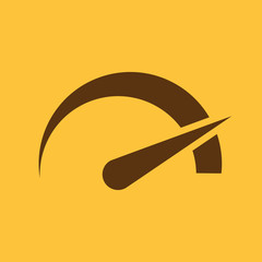 The tachometer, speedometer and indicator icon.