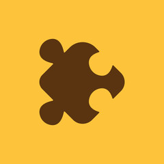 The puzzle icon. Jigsaw and toy symbol. Flat
